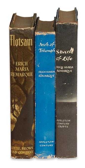 REMARQUE, ERICH MARIA. Group of 3 Inscribed Titles.